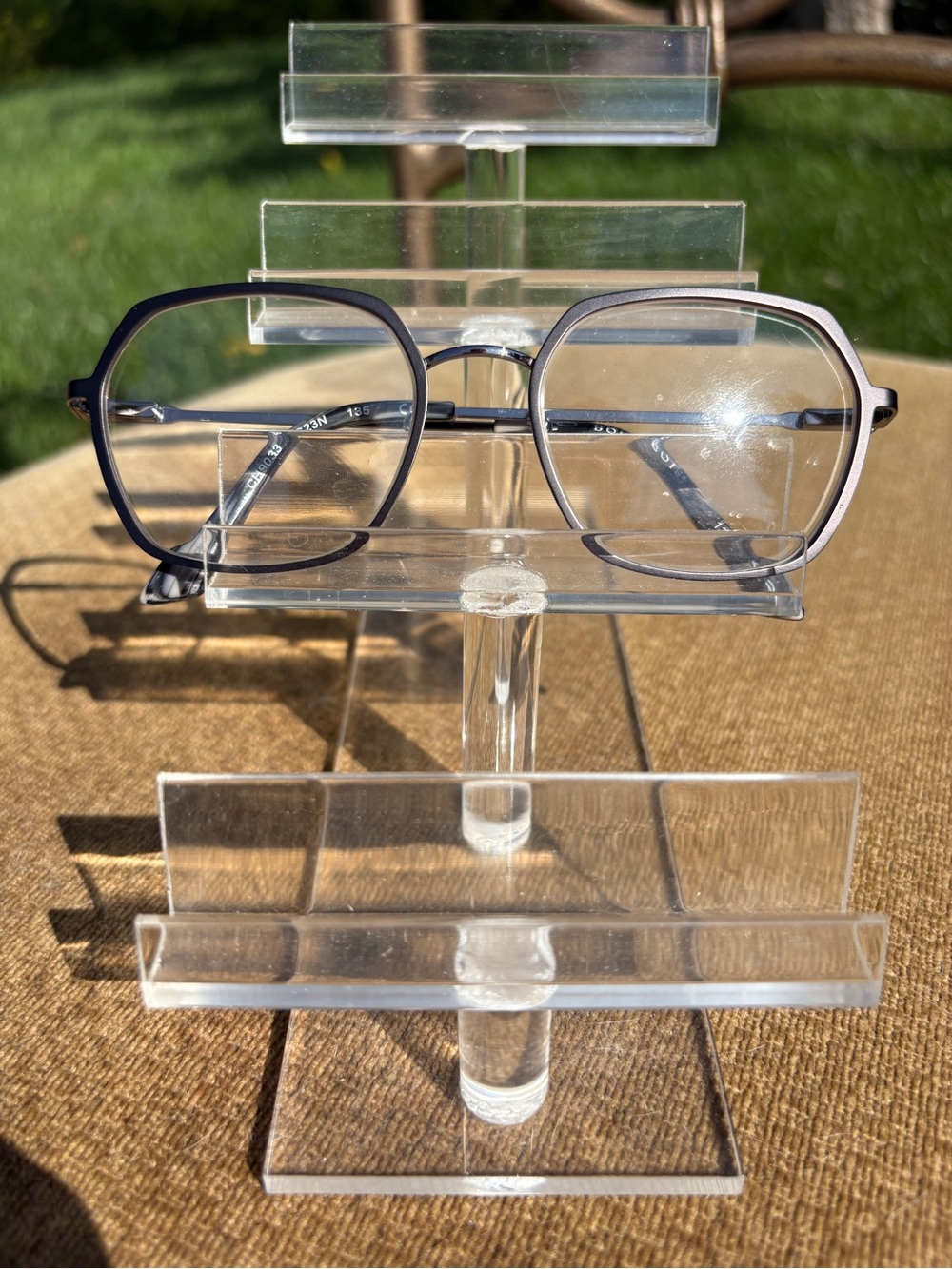 Bougouis Geometric Metal Eyeglass Frame in Gunmetal (FRAME ONLY)